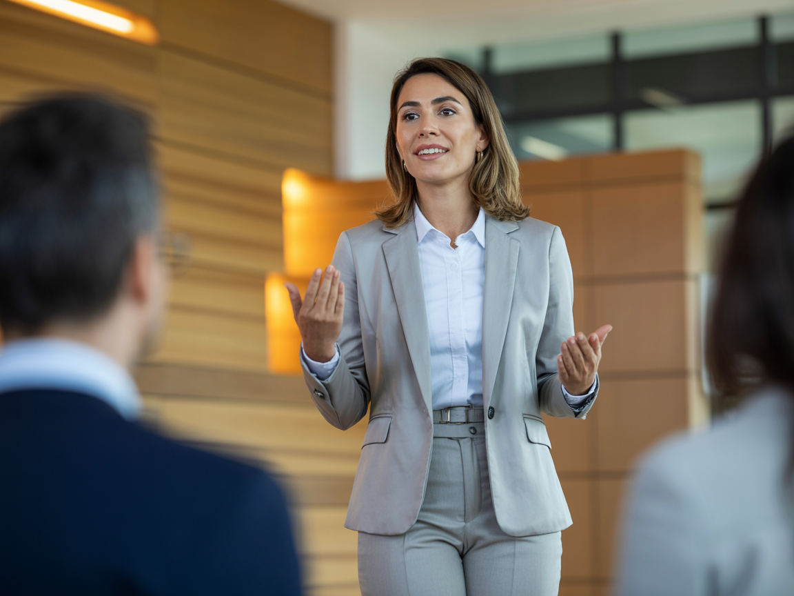 Profesyonel sunumcu - diksiyon eğitiminden faydalanan meslek grubu örneği