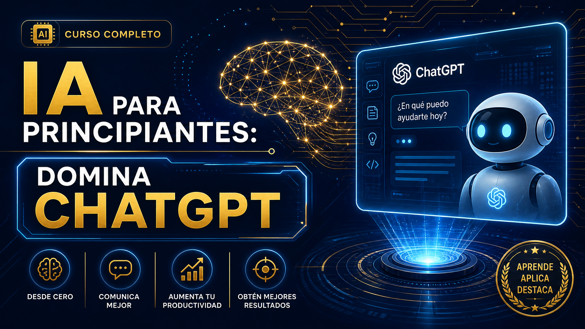 IA para Principiantes: Domina ChatGPT y más