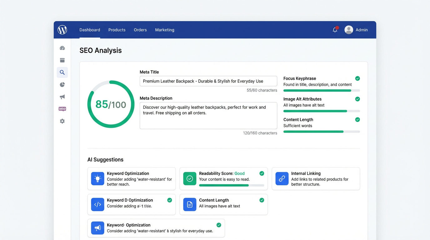 Katip SEO AI destekli SEO analiz paneli