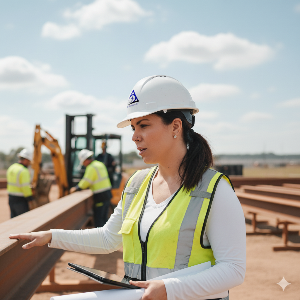 Founder of Blue Fire Artistry LLC on the job site