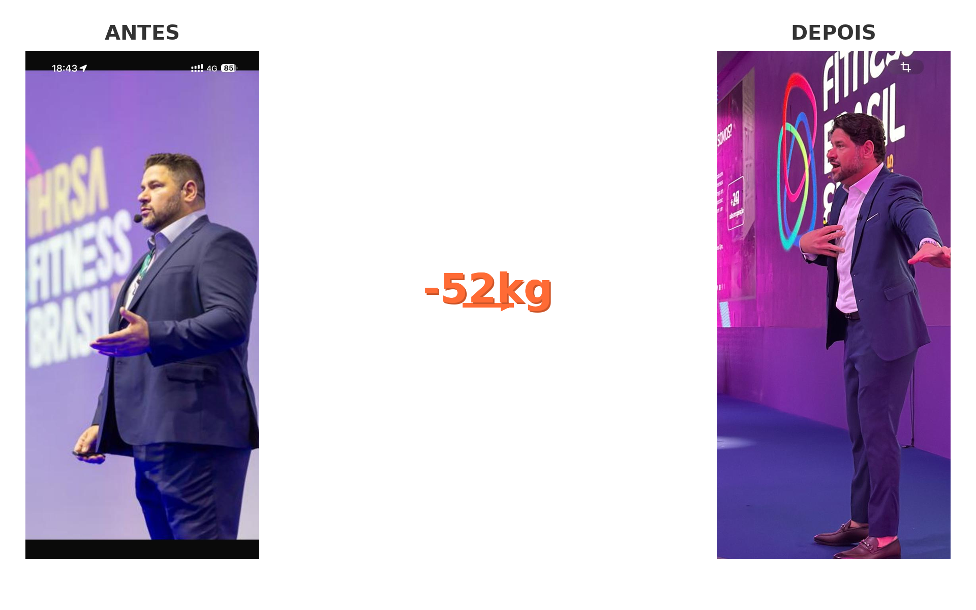 Transformação real - Homem perdeu 52kg com TIZARO60