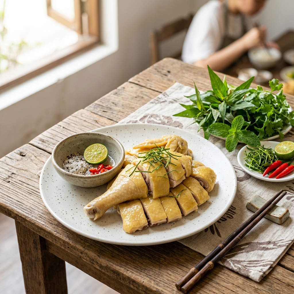 Gà Luộc Hấp (nguyên con)