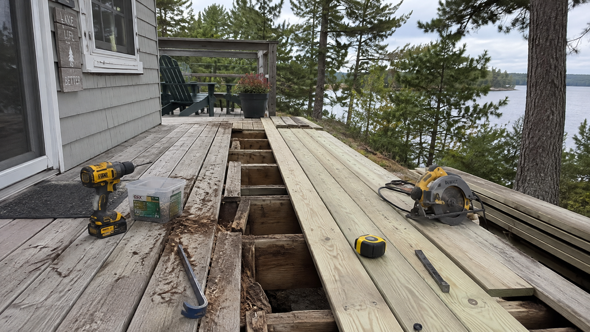 Deck Repairs project in Muskoka