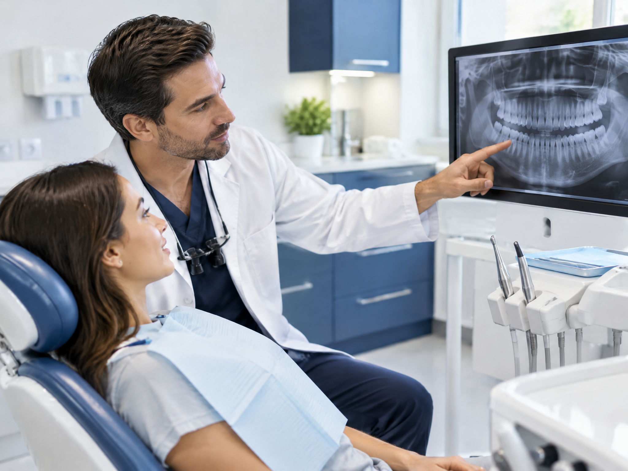 Emergency dental abscess examination at West Palm Beach dental clinic