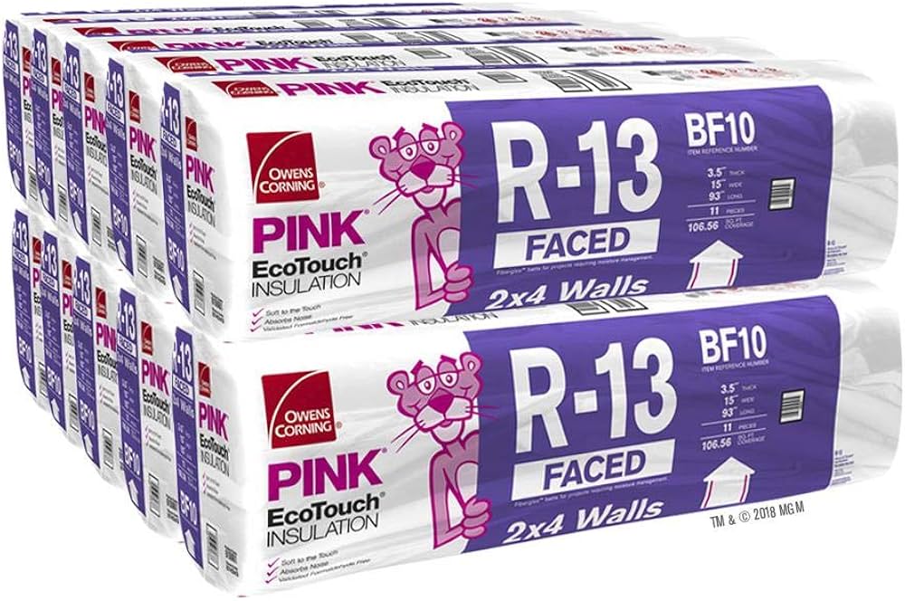 R-13 Kraft Faced Fiberglass Insulation Batt (15 in. x 93 in., 10-Pack)