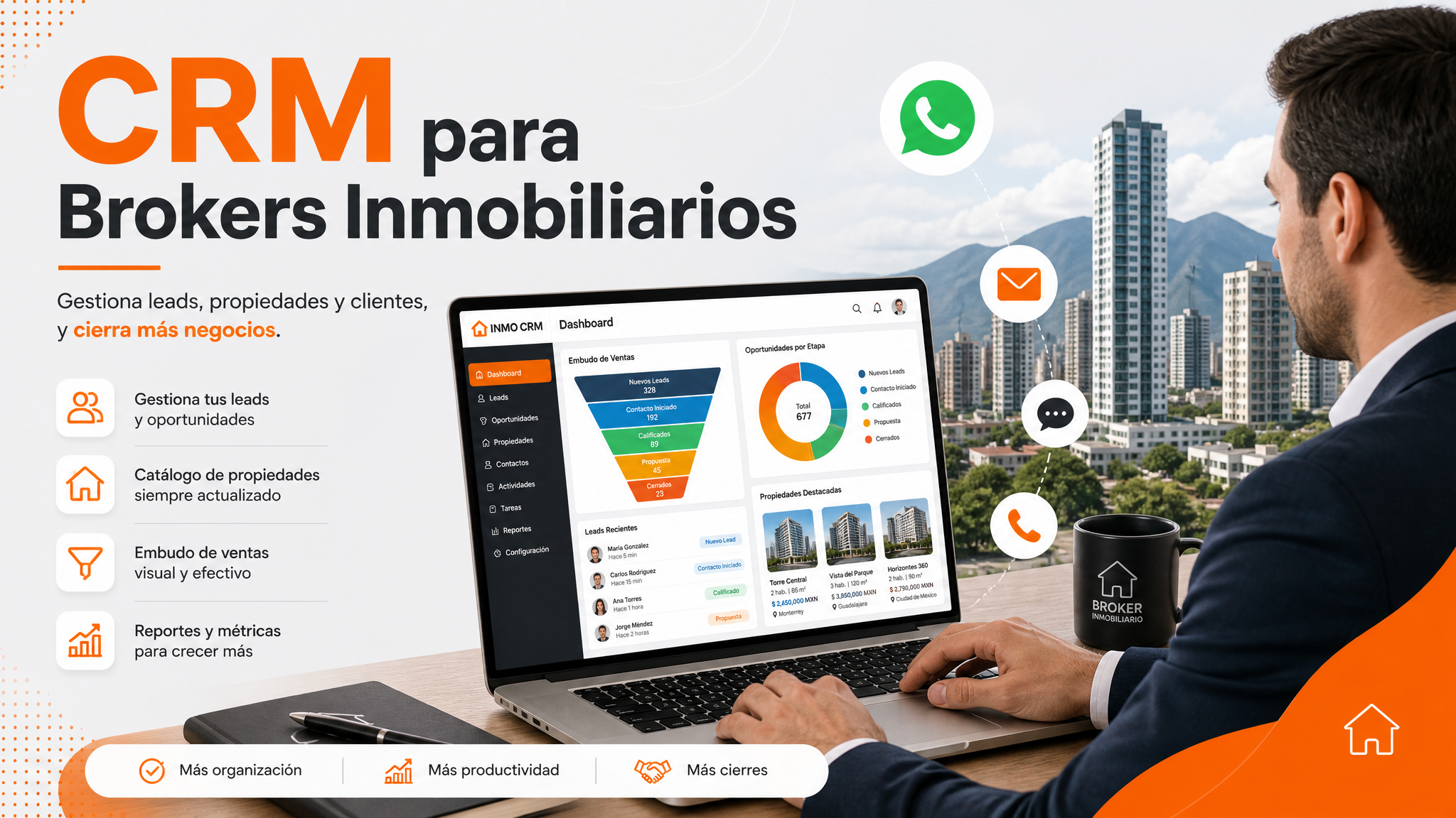 CRM para Brokers Inmobiliarios (2026): Seguimiento, Pipeline y Automatizaciones 5C