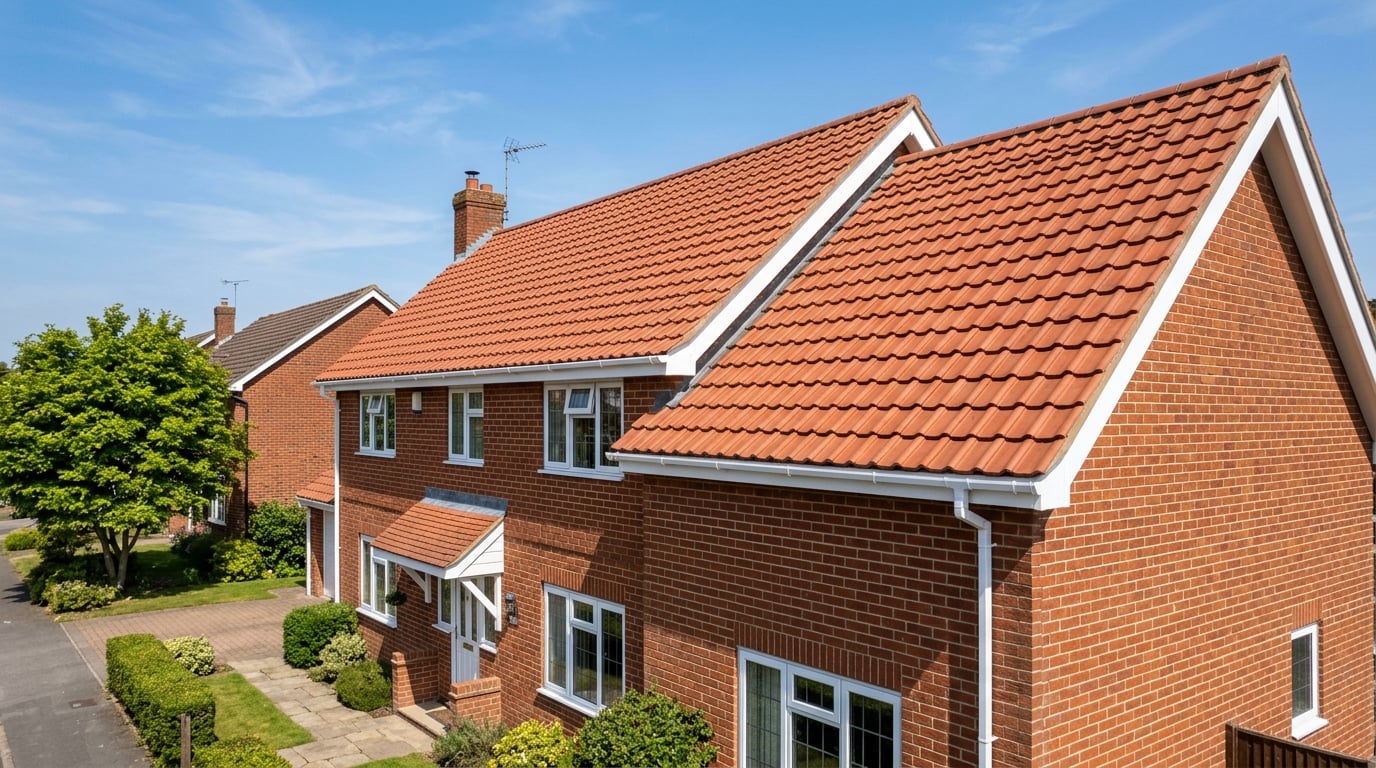 Clean roof tiles moss free