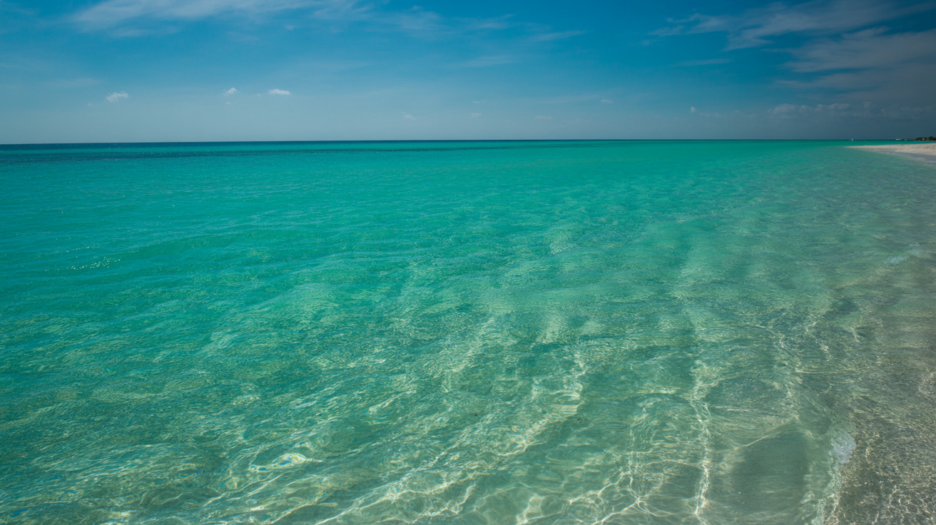Crystal clear Florida beach water