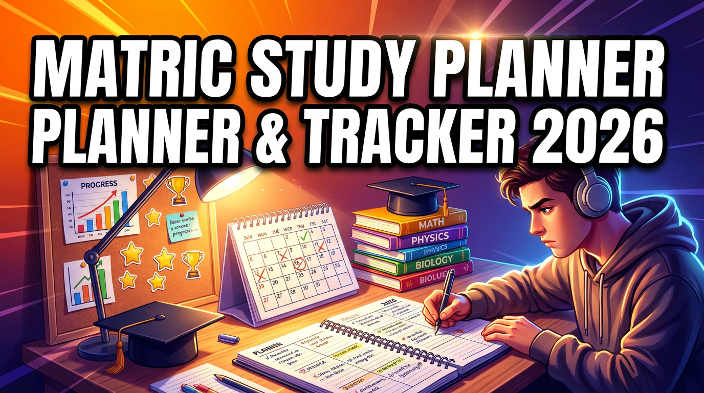 Matric Study Planner & Tracker 2026