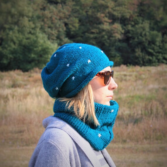 Starry Night Slouchy Beanie