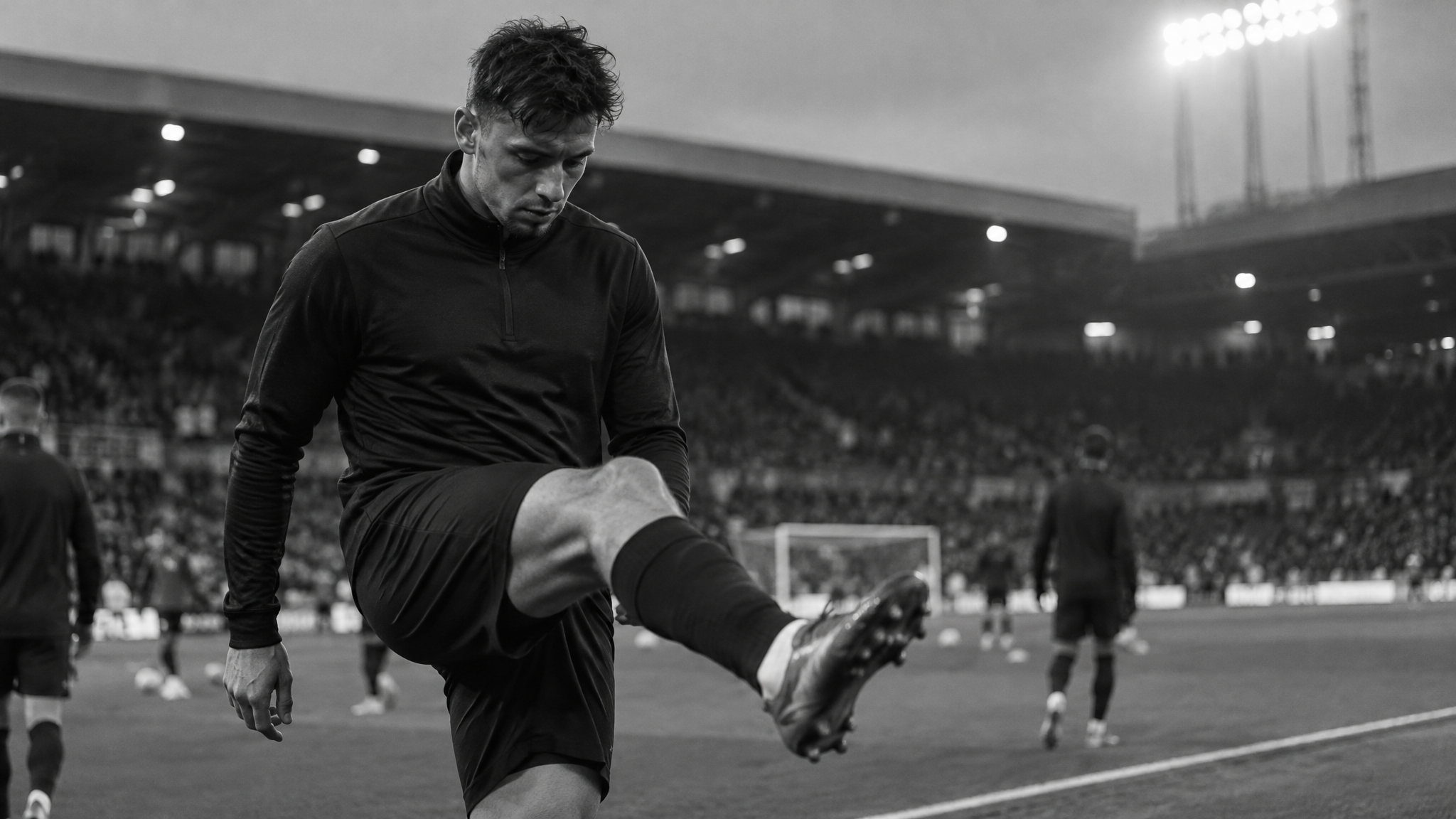 Athlete preparing for performance