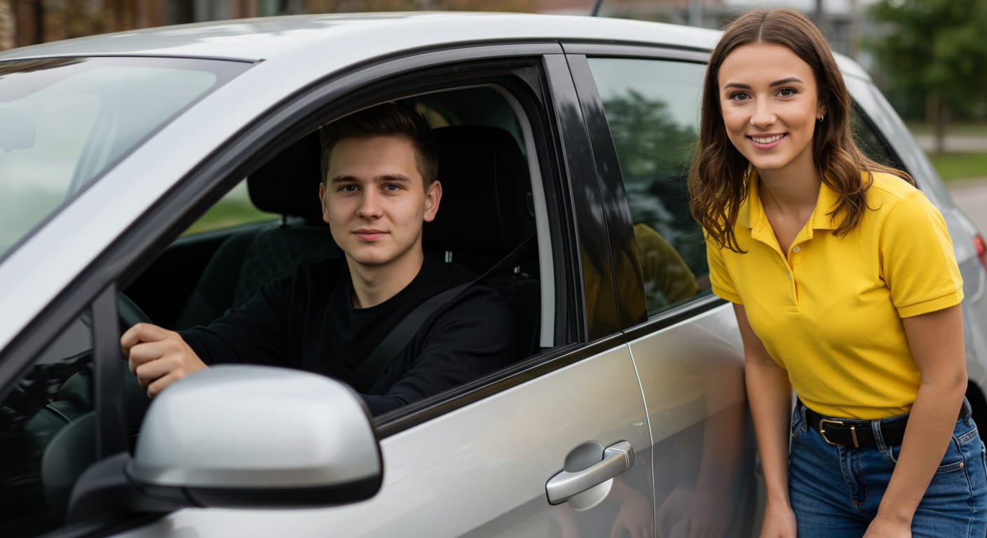 Motorista ao volante