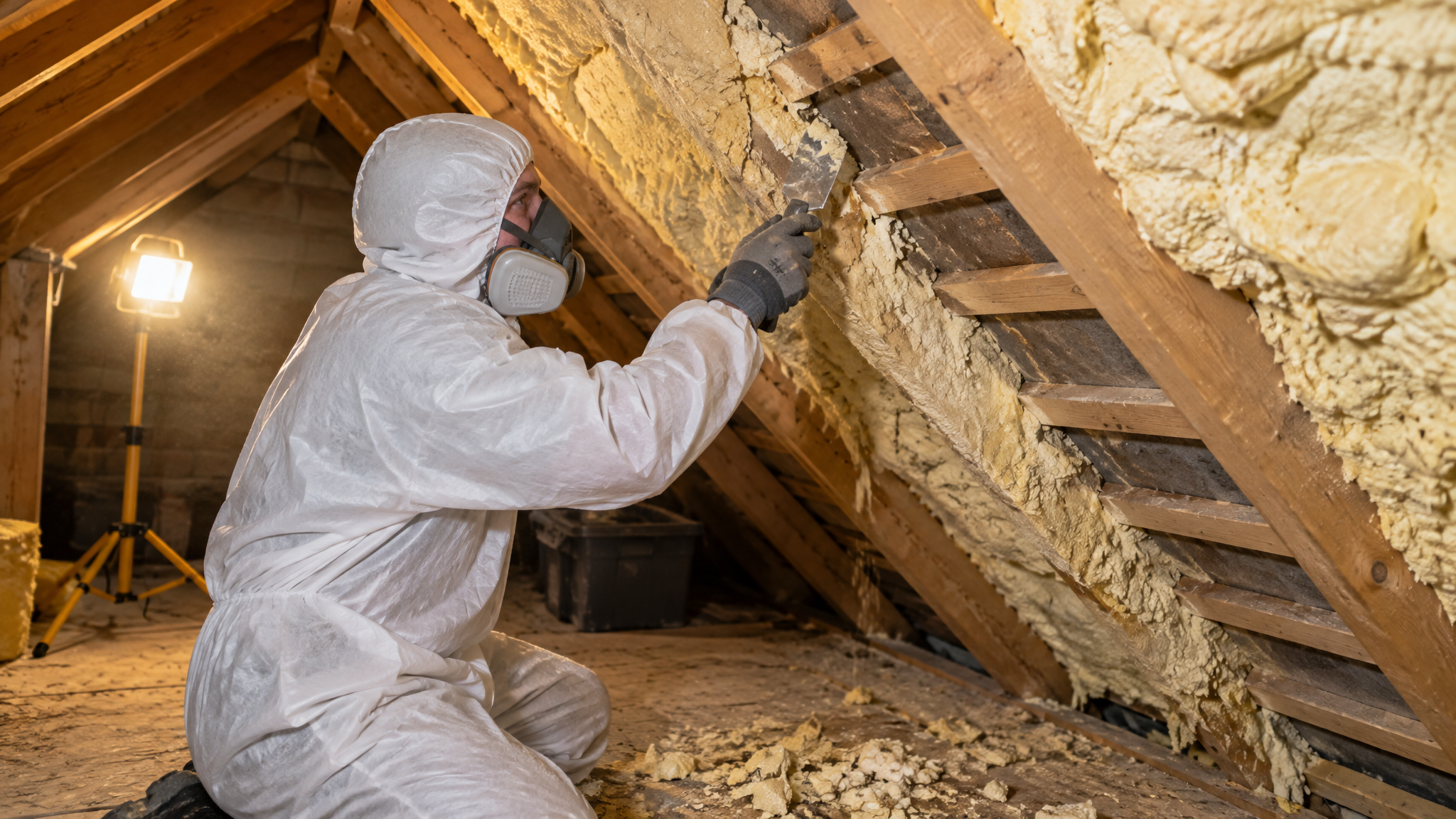 Spray Foam Removal work 1
