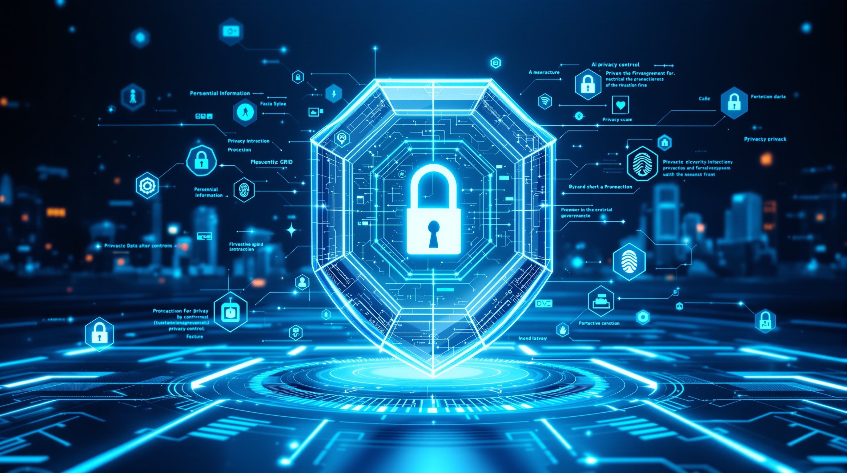 Data privacy and future vision conceptual illustration