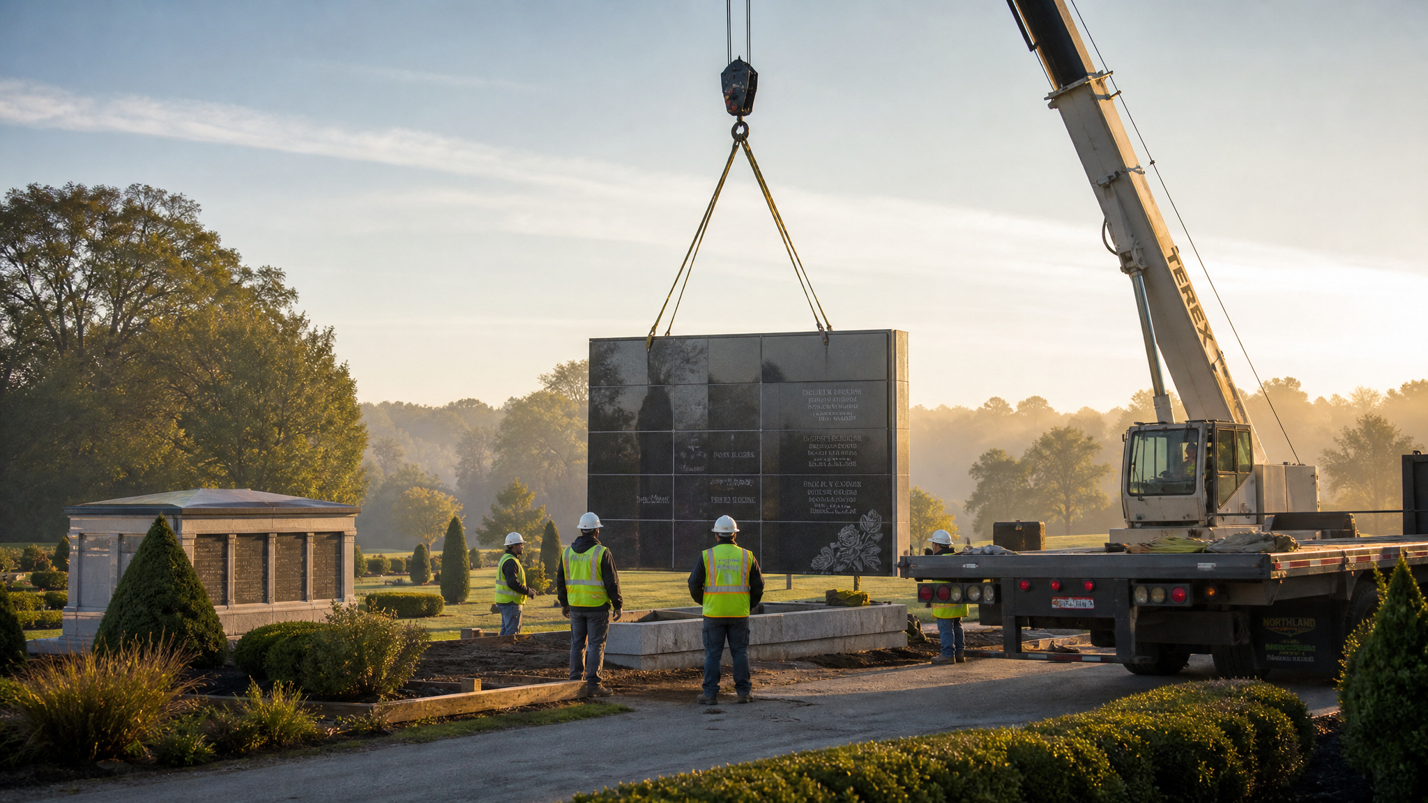 Levering og installation af kolumbarier i Reading, Pennsylvania