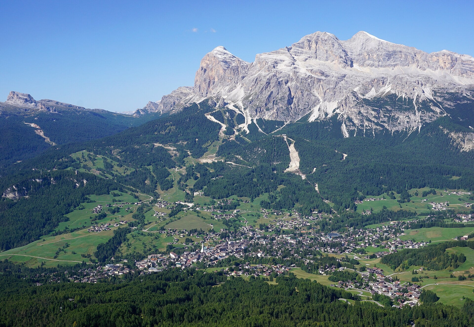 Jagged pale peaks of the Dolomites