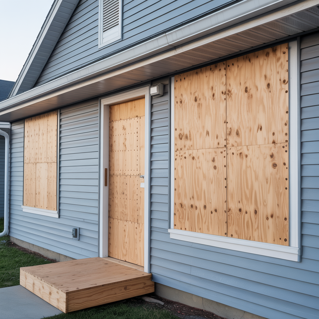 Emergency Board-Up After Storm - After