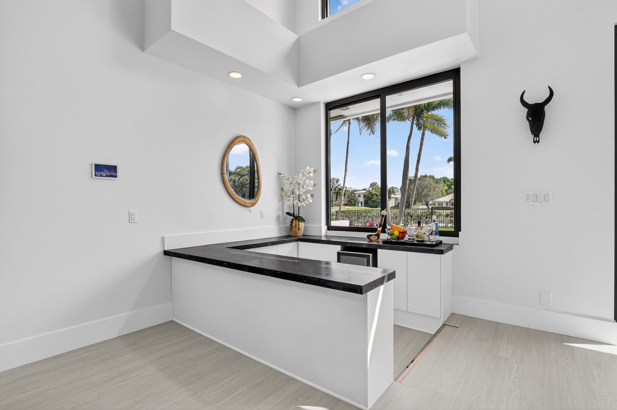 Living room with plants
