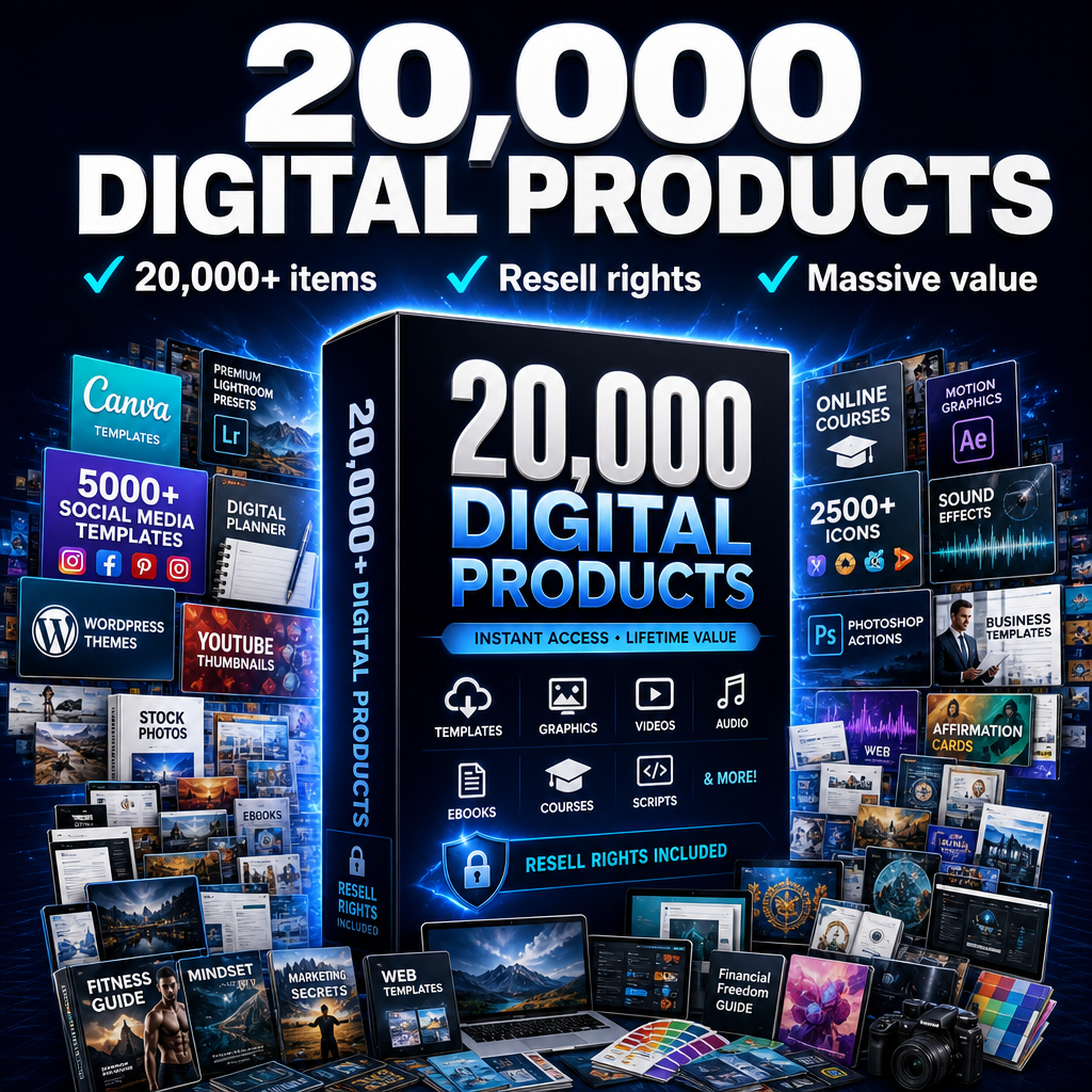 20,000 Digital Products Mega Bundle