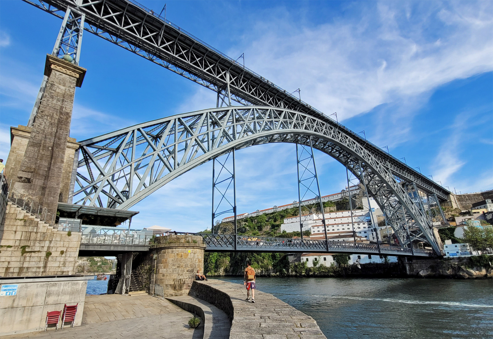 Pont Dom Luís sur le fleuve Douro à Porto
