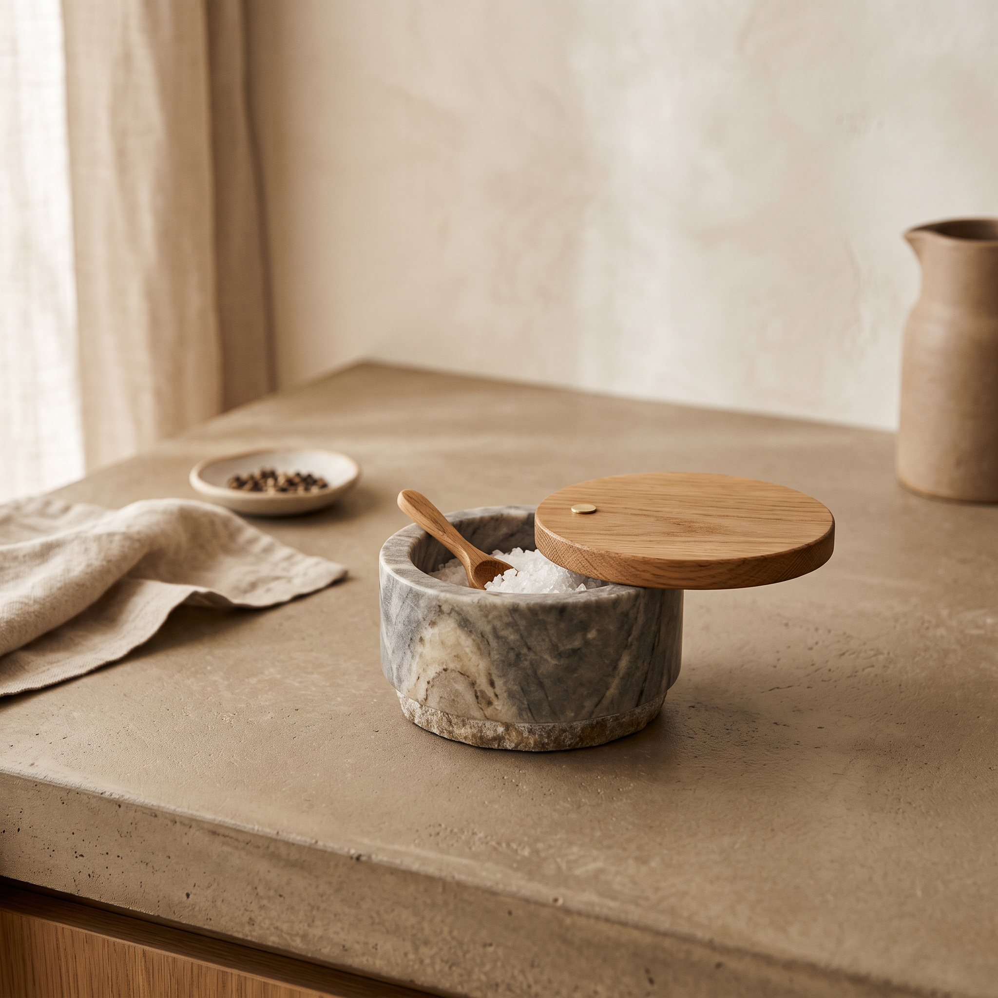 Stone & Oak Salt Cellar