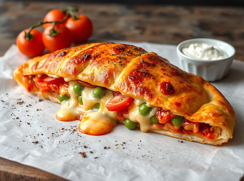 Fresh baked calzone