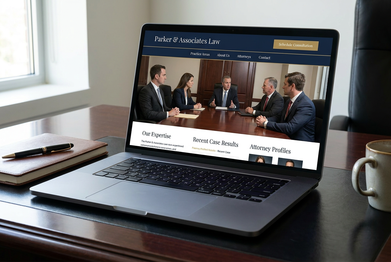 Parker and Associates Law website preview