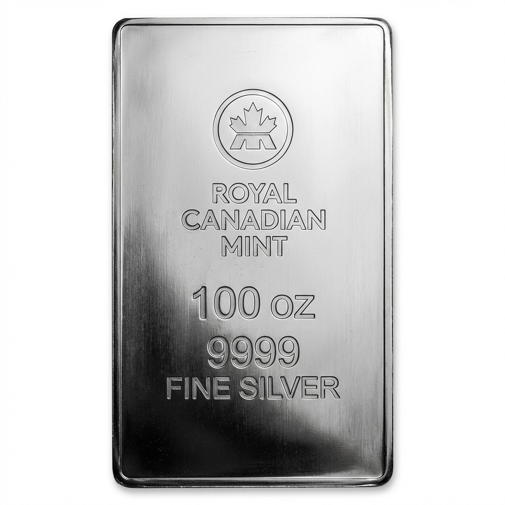 RCM 100 Ounce Silver Bar