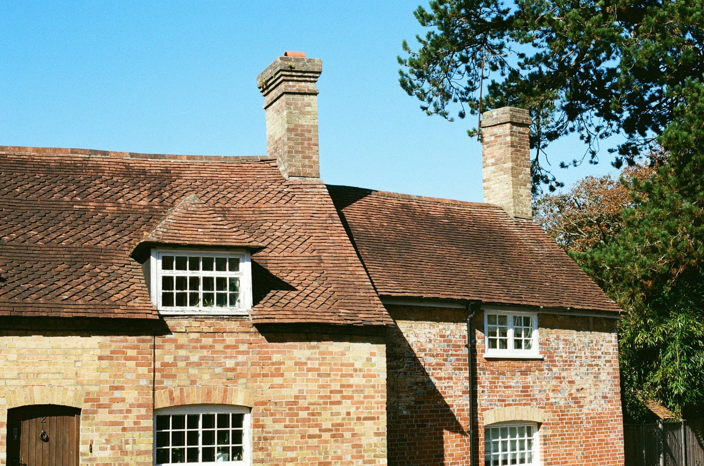 Detached UK house with clay tile roof