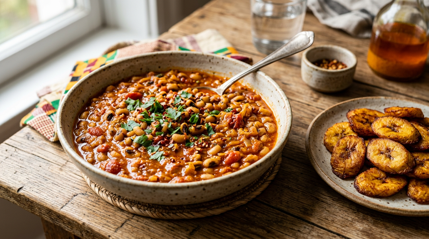 West African Red Red (Black-Eyed Pea Stew)