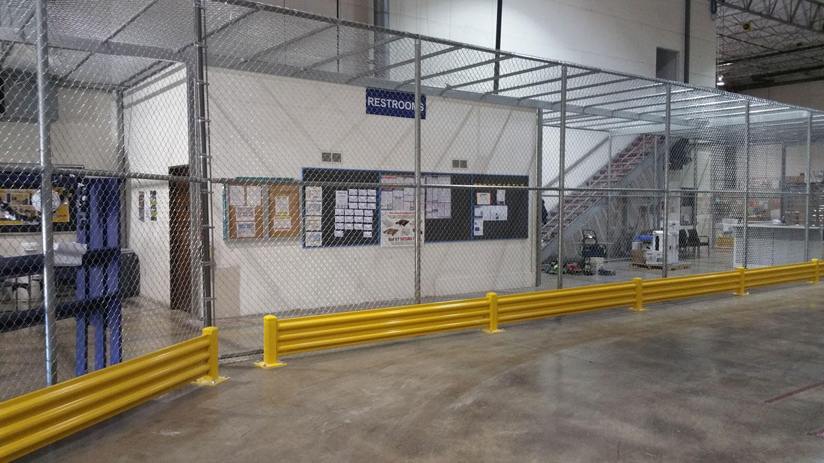 Commercial fence installation