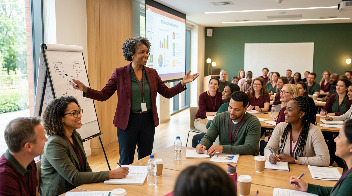 Professional educator leading a workshop