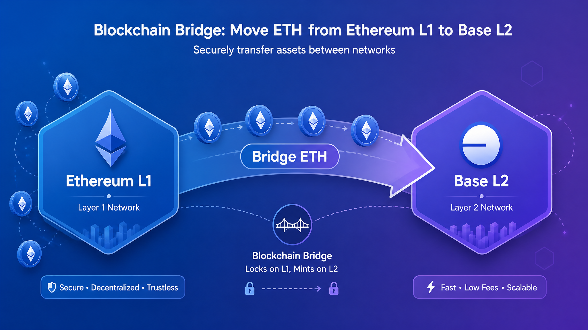 How to bridge ETH from Ethereum mainnet to Coinbase Base Layer 2 blockchain