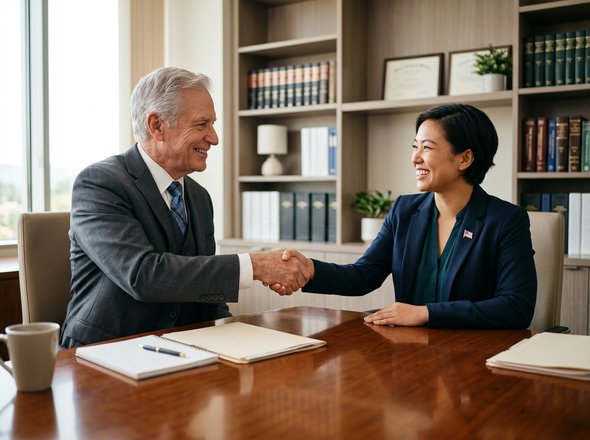 A VA-accredited claims advocate helping a woman veteran with her disability claim