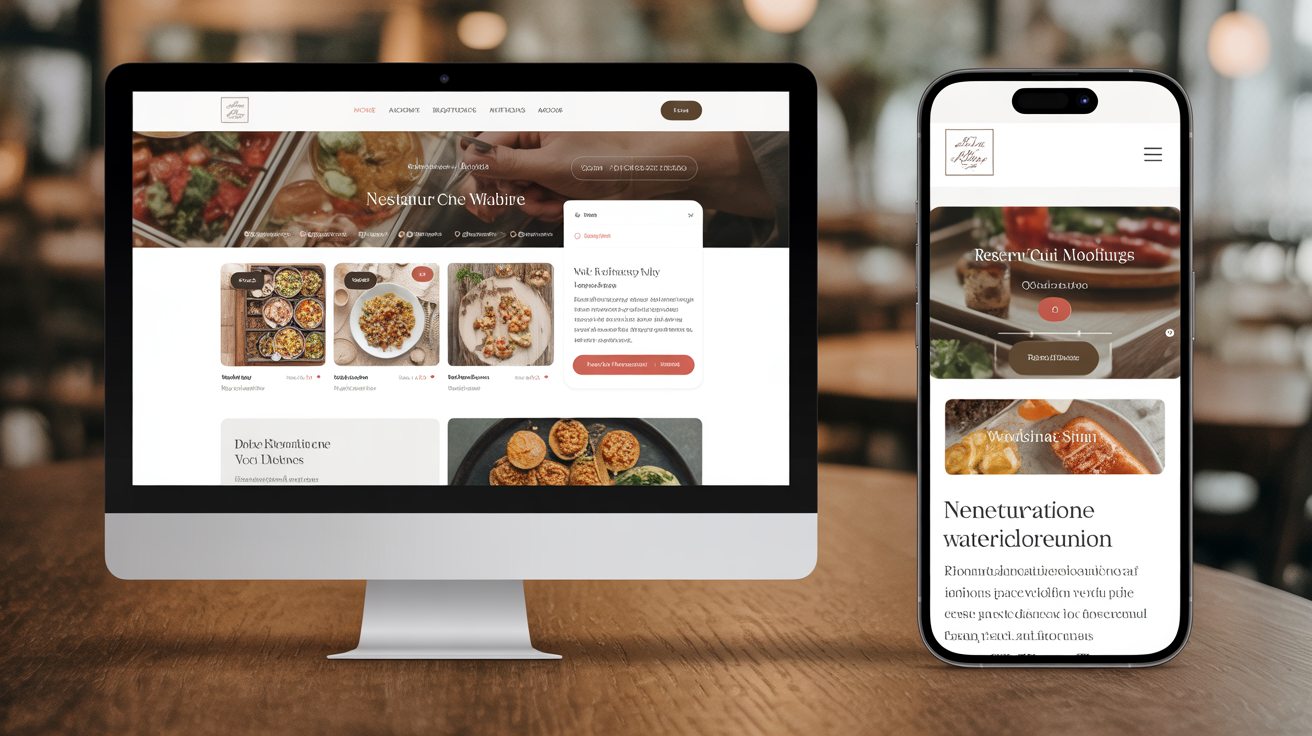 Restaurant-Website Gusto auf Desktop und Mobil