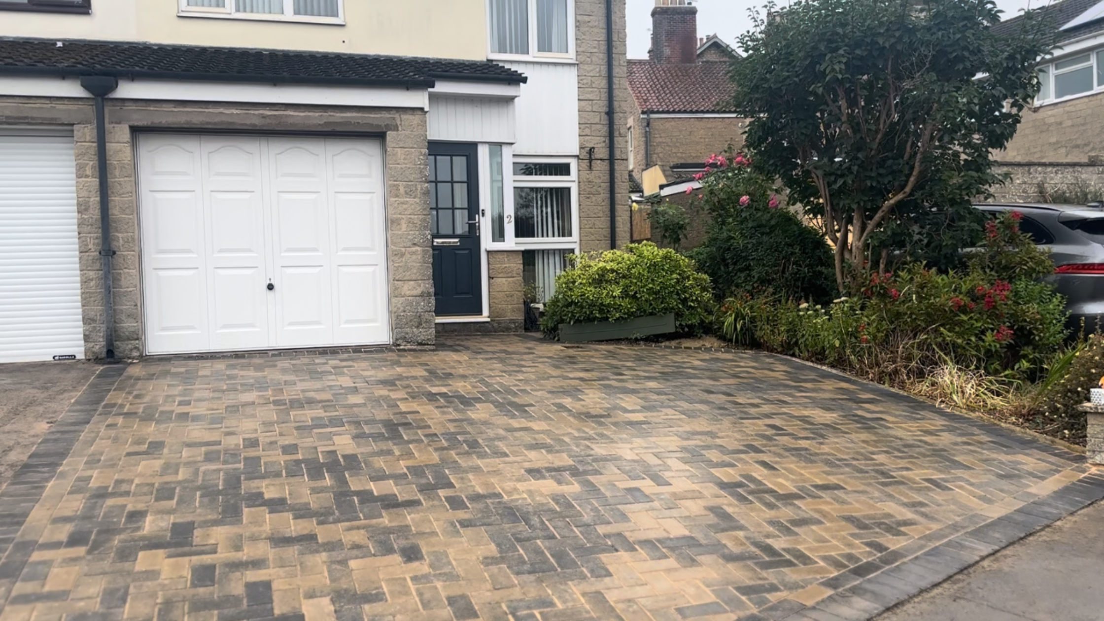 Block paving patio and pathway installation