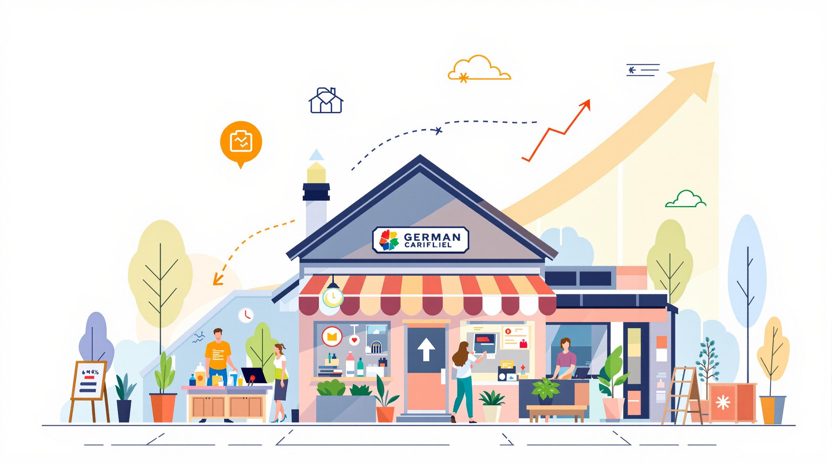 Важность SEO для малого бизнеса - диаграммы роста трафика и конверсий