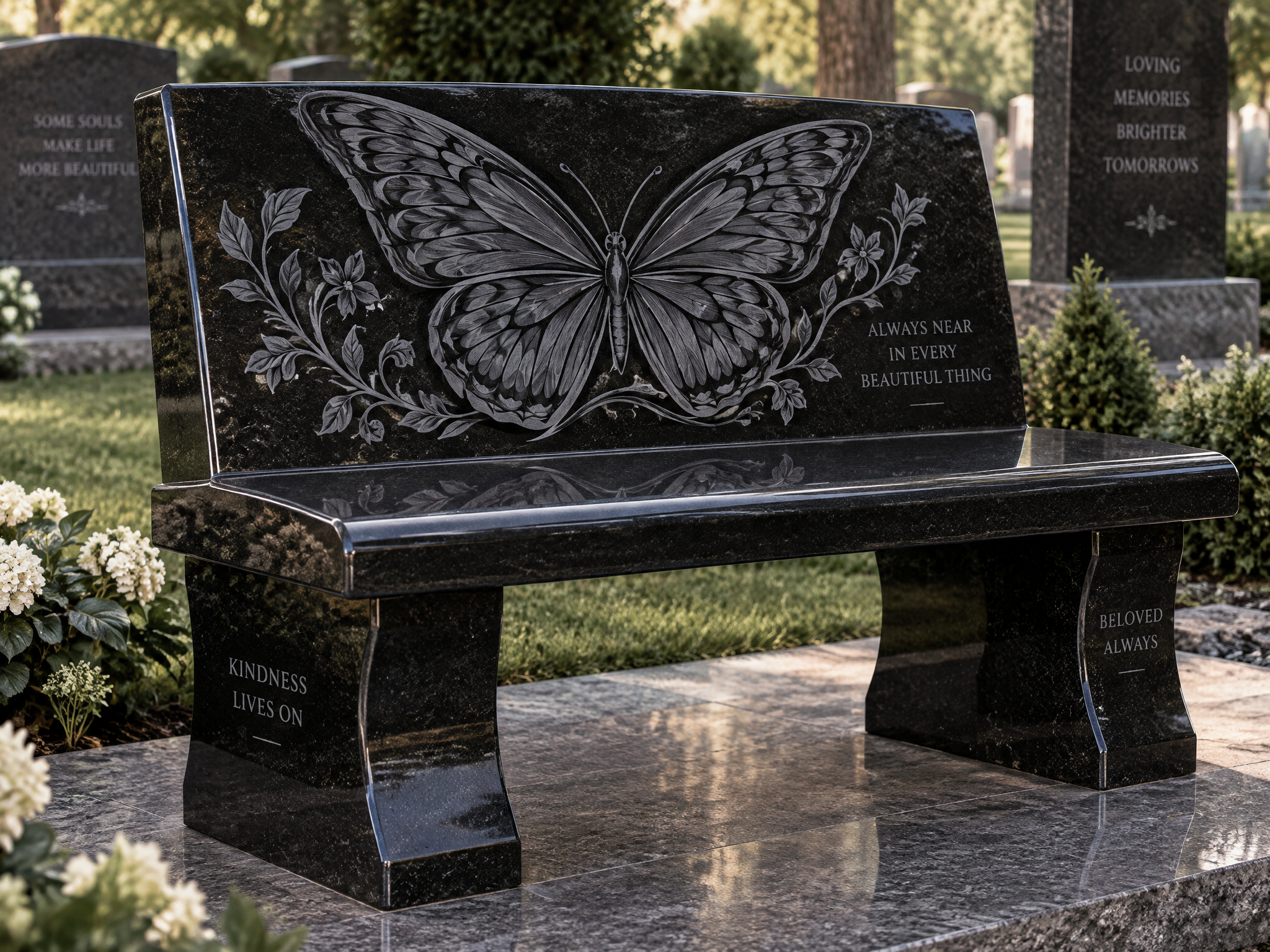 Butterfly Memorial Bench