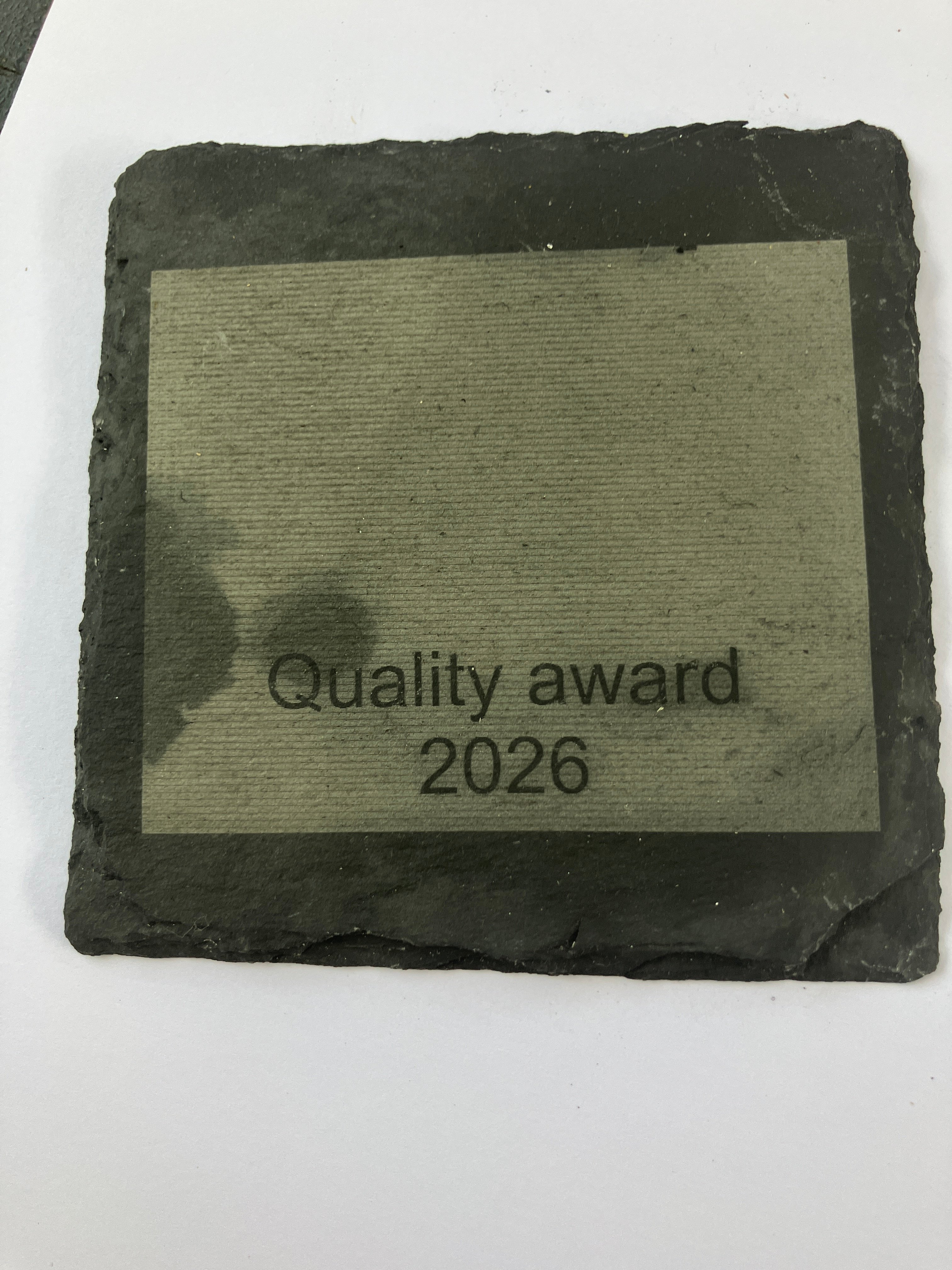 Personalised slate coaster