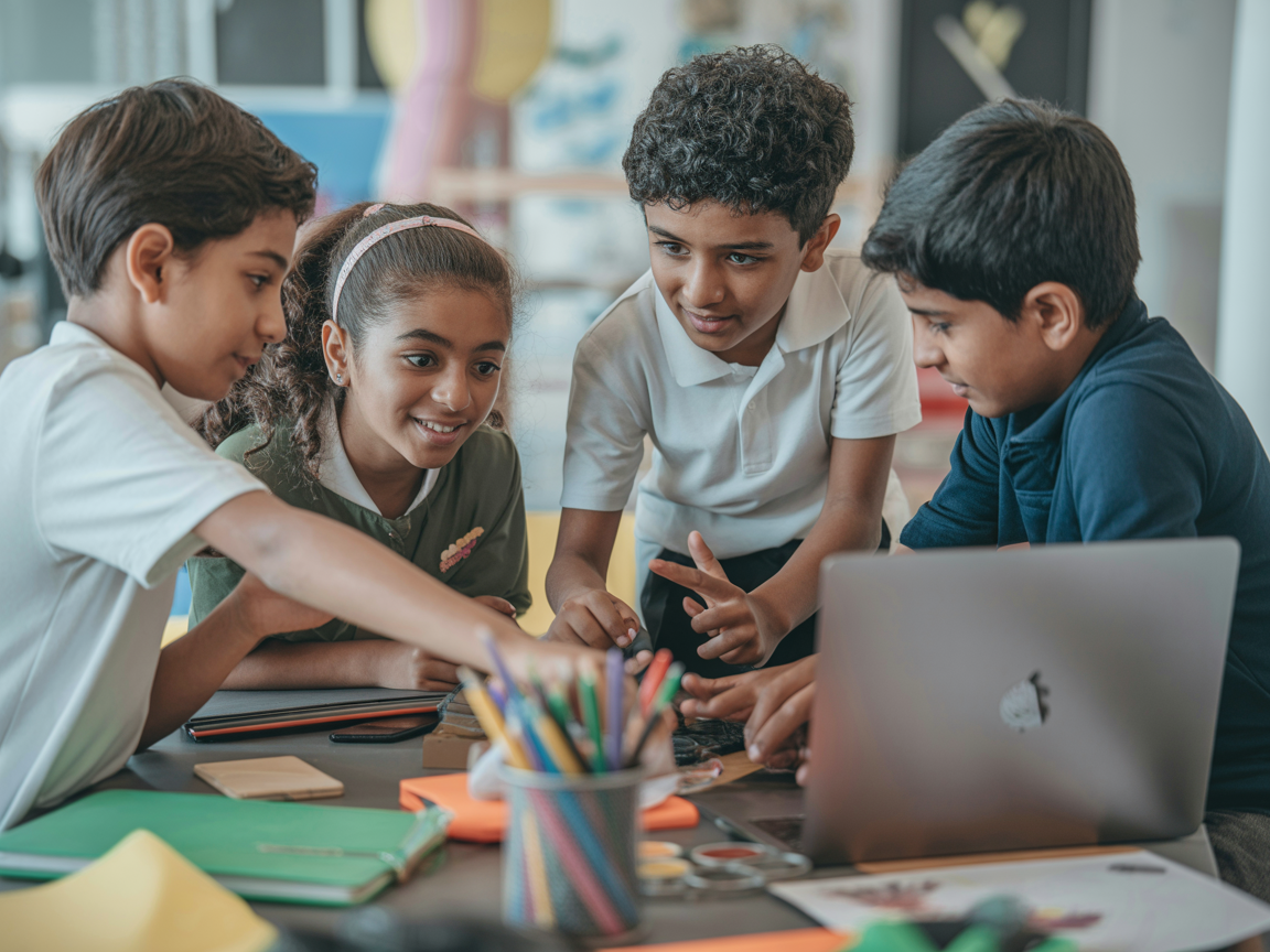 Students collaborating at Youngpreneurs