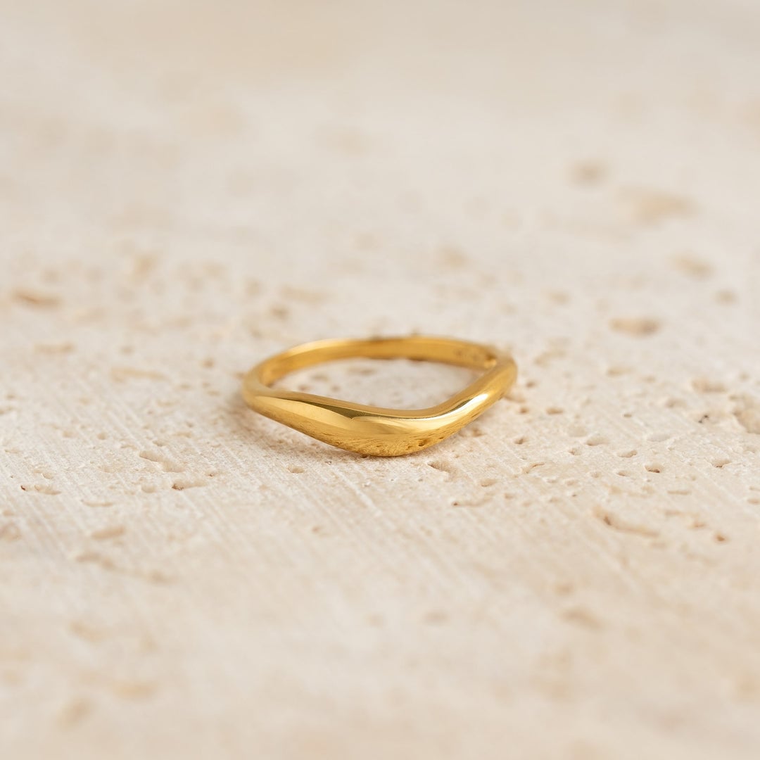 Gold ring material showing its distinctive appearance and finish