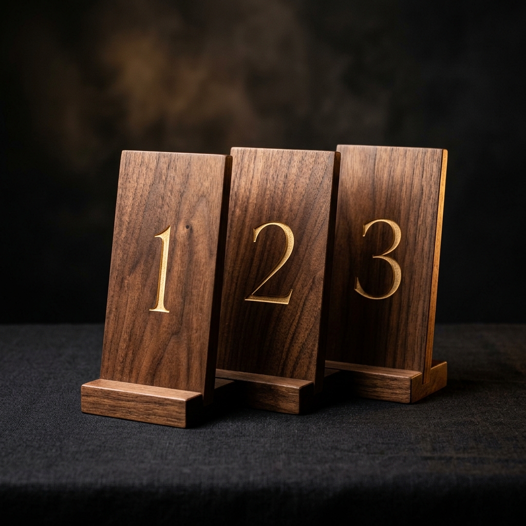 Wooden Table Number Set (10)