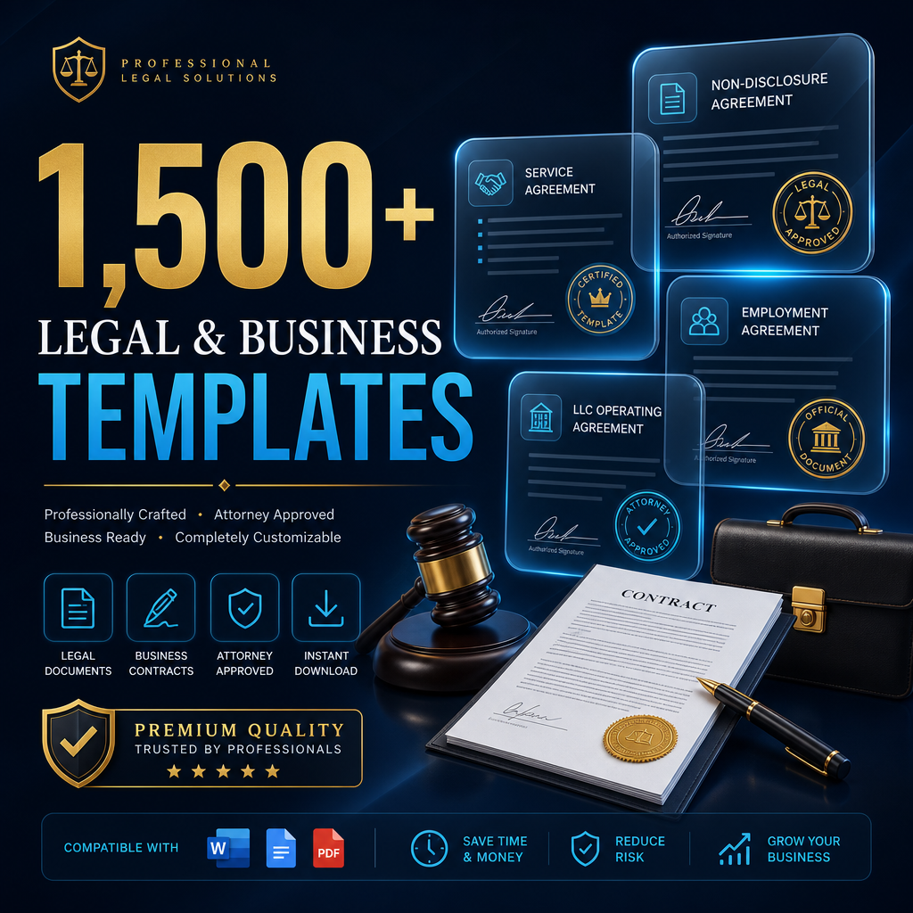1,500+ Legal & Business Template Bundles