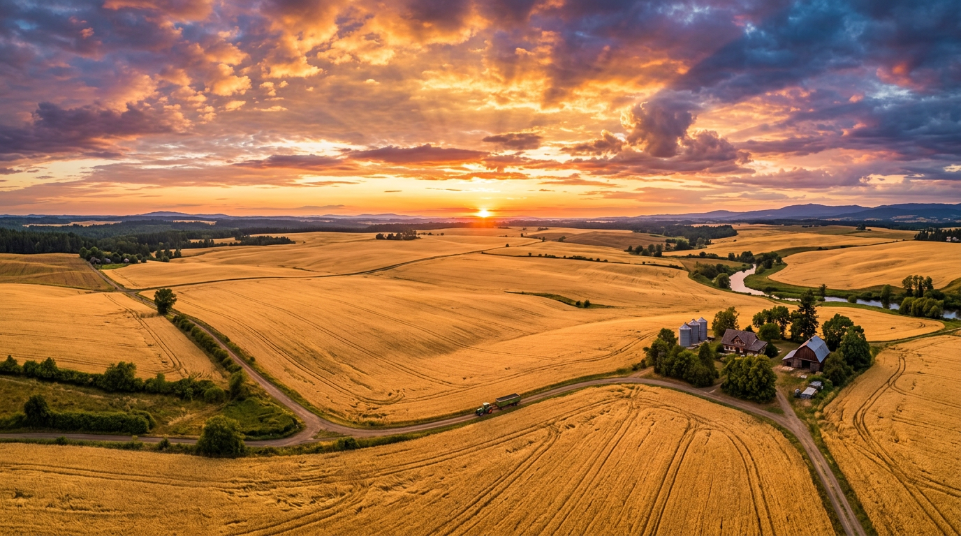 Golden wheat field