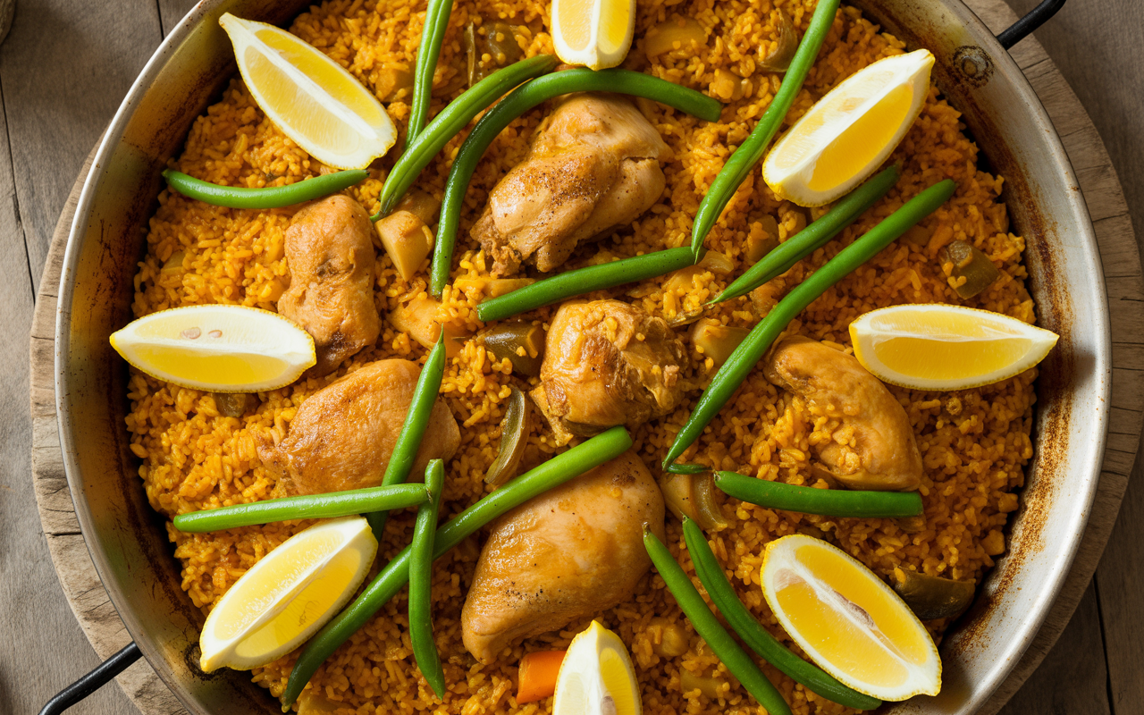 Paella Valenciana with Cannabis Saffron Oil