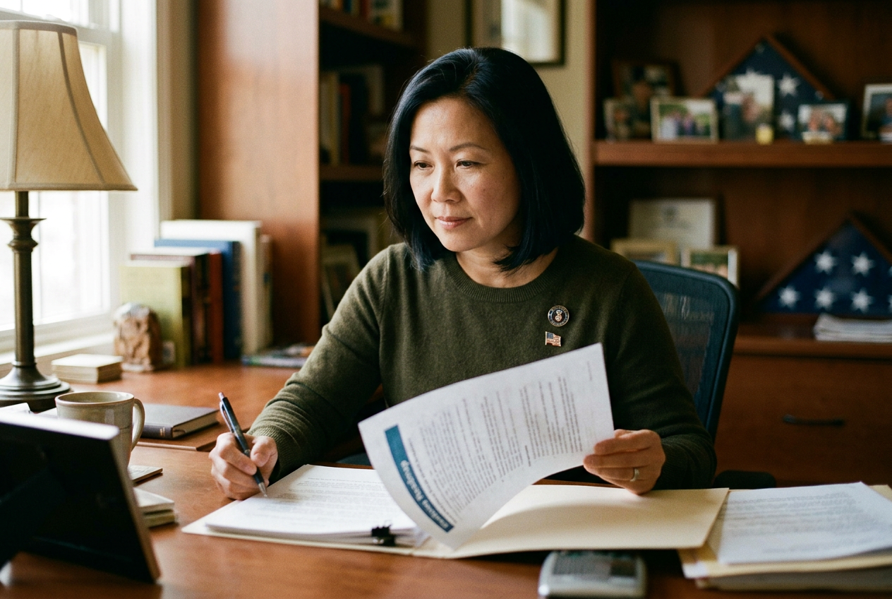 A veteran reviewing a written Mission 5 strategy brief independently