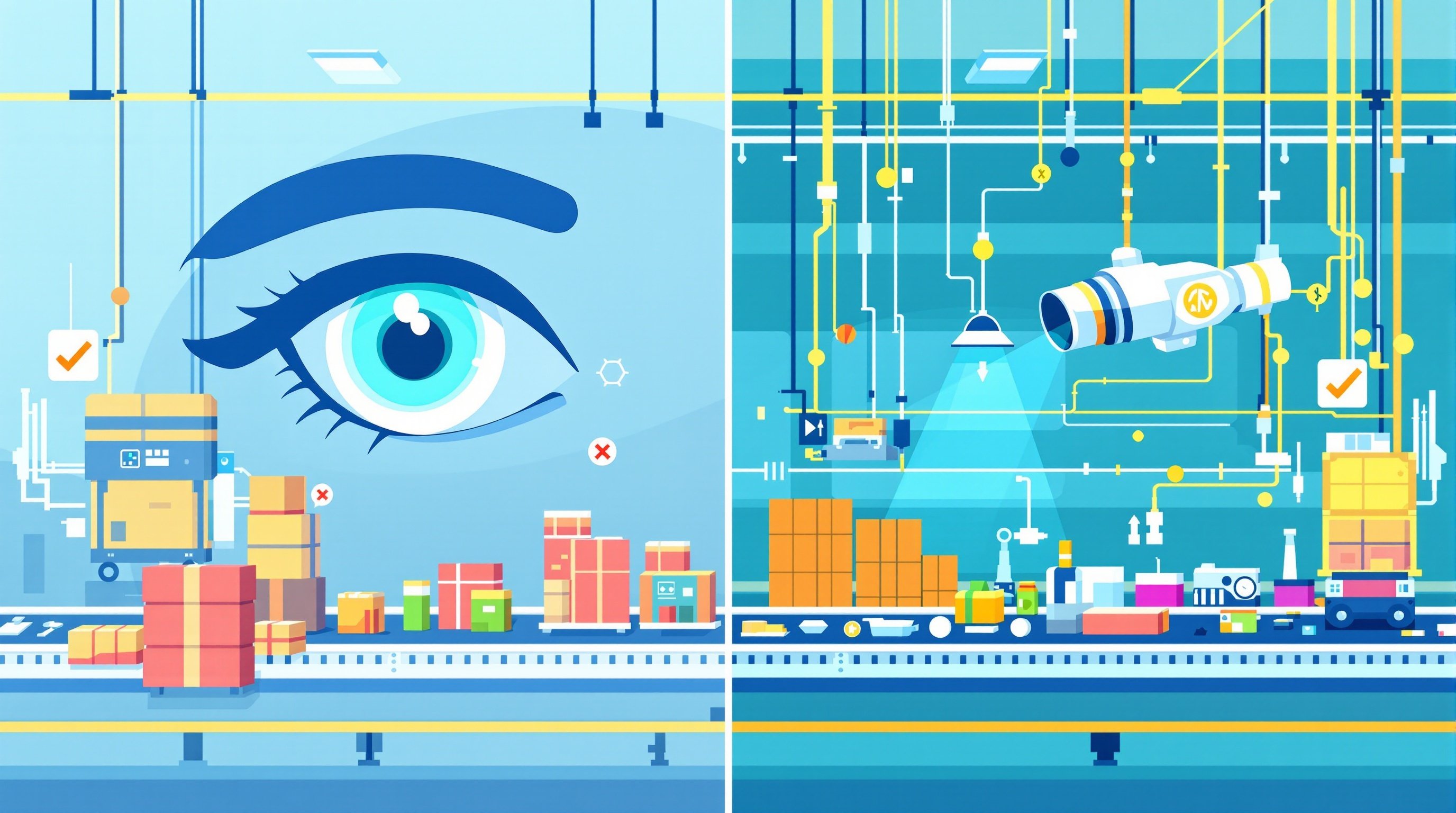 Human vs AI vision for quality control