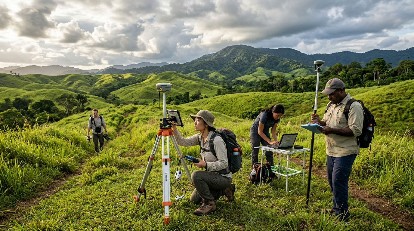 CGGS environmental field survey team in Papua New Guinea