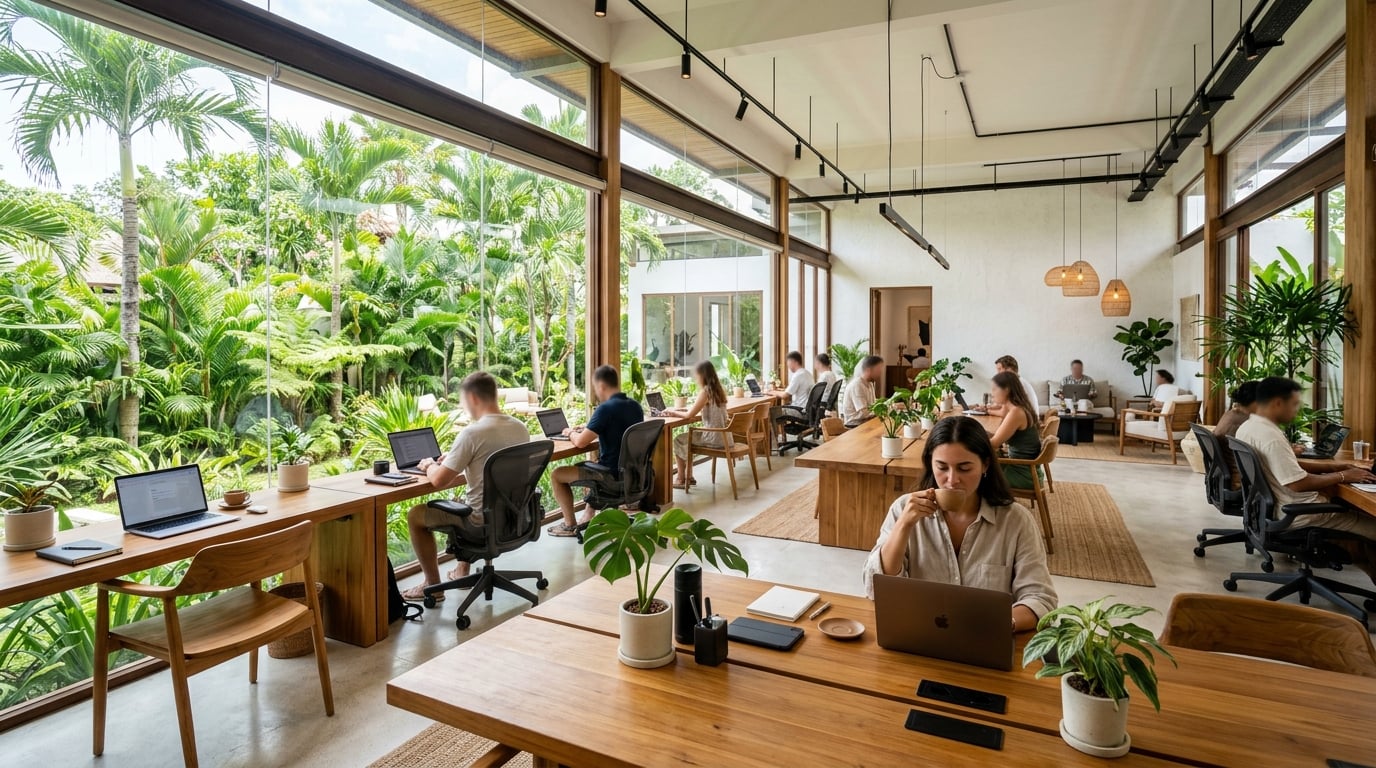 Modern tropical co-working space
