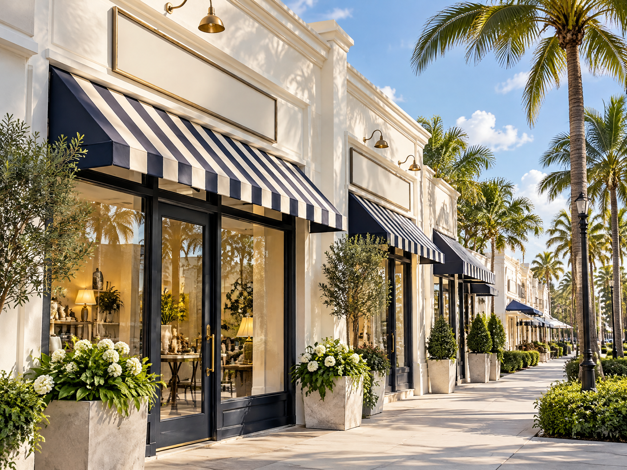 Sunny South Florida storefronts representing franchise and small business opportunities